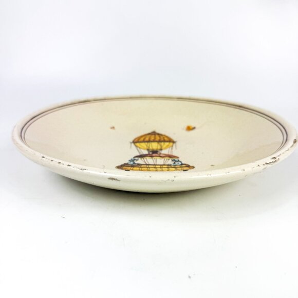 Collegio Delle Arti Di Orvieto Ceramic Wall Plate Hand Painted Hot Air Balloon S - Picture 3 of 5